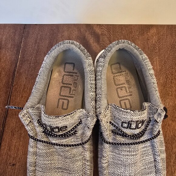 Hey Dude Wally Stretch Mix Gray/Black Men’s Size 8 Gray Slip On Comfort Shoes - Picture 5 of 12